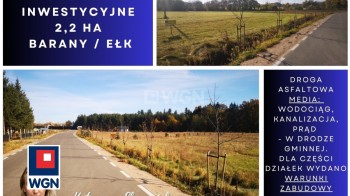Działka budowlana na sprzedaż Barany